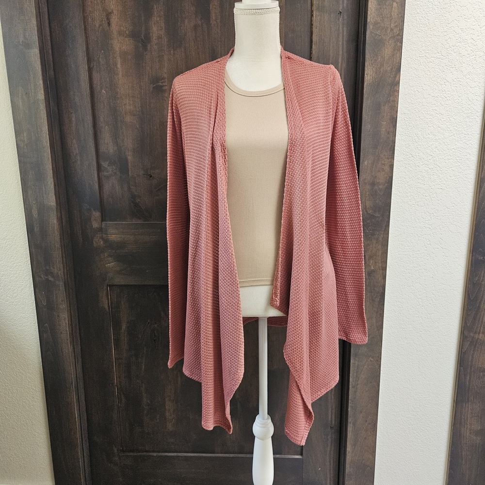 Volcom Dusty Rose Open Front Cardigan